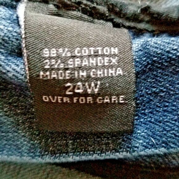 Ashley Stewart Jeans Women Plus Size 24W Denim Straight Leg High Rise - Picture 9 of 14